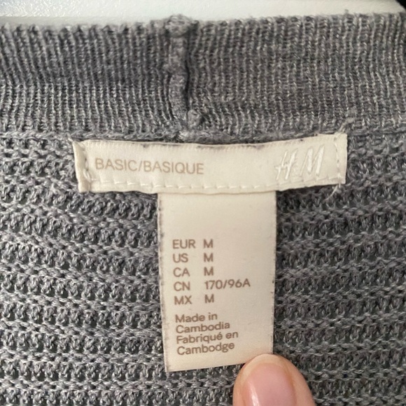 H&M Grey Ribbed Cardigan - Picture 5 of 5